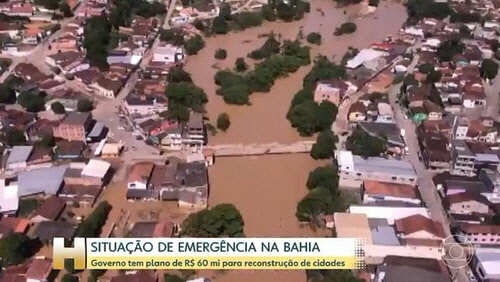 브라질 북동부·남동부 35년만에 최대 폭우…10여명 사망. <브라질 글로부 TV 캡처>